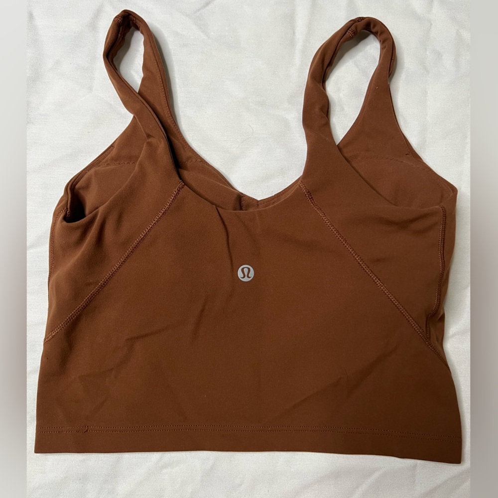 Lululemon Align Cropped Tank Top Java Size 4 - image 2
